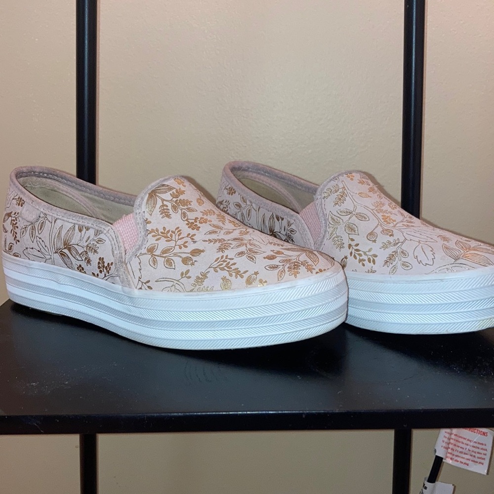Floral Pink Platforms Sneakers by Keds